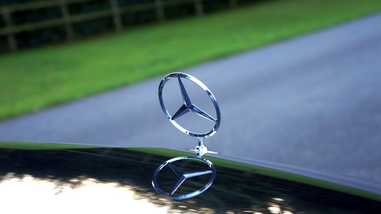 Emblem Logo On A Mercedes Benz Stock Photo - Download Image Now