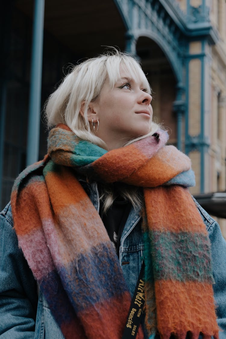 Beautiful Woman Wearing Scarf