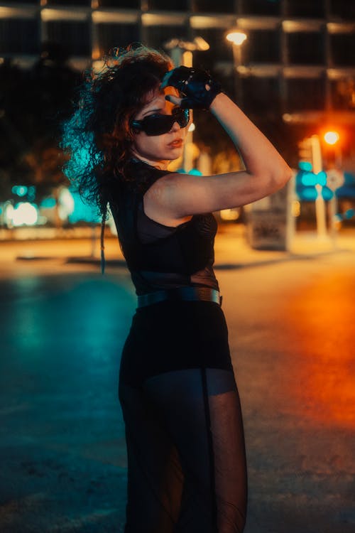 Woman on Night Street