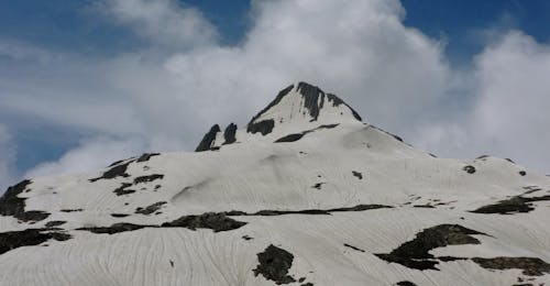 Snow covered mountain peak