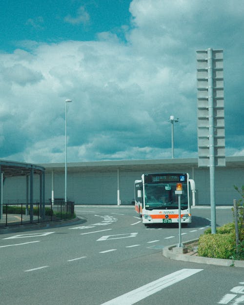 Bus on City Street