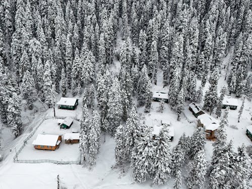 Gratis lagerfoto af droneoptagelse, fugleperspektiv, huse