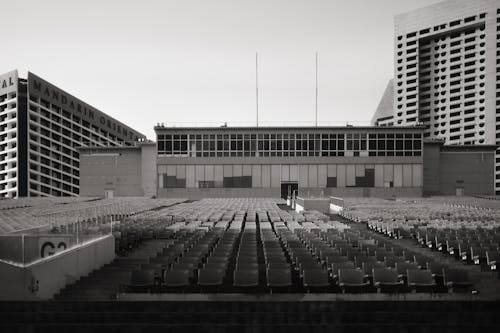 Empty Seats in Rows on Urban Stadium