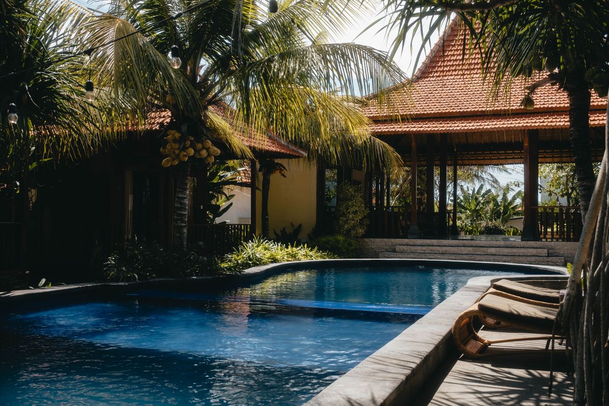 Terraced hillside guesthouse — photo by Lukas Faust on Pexels