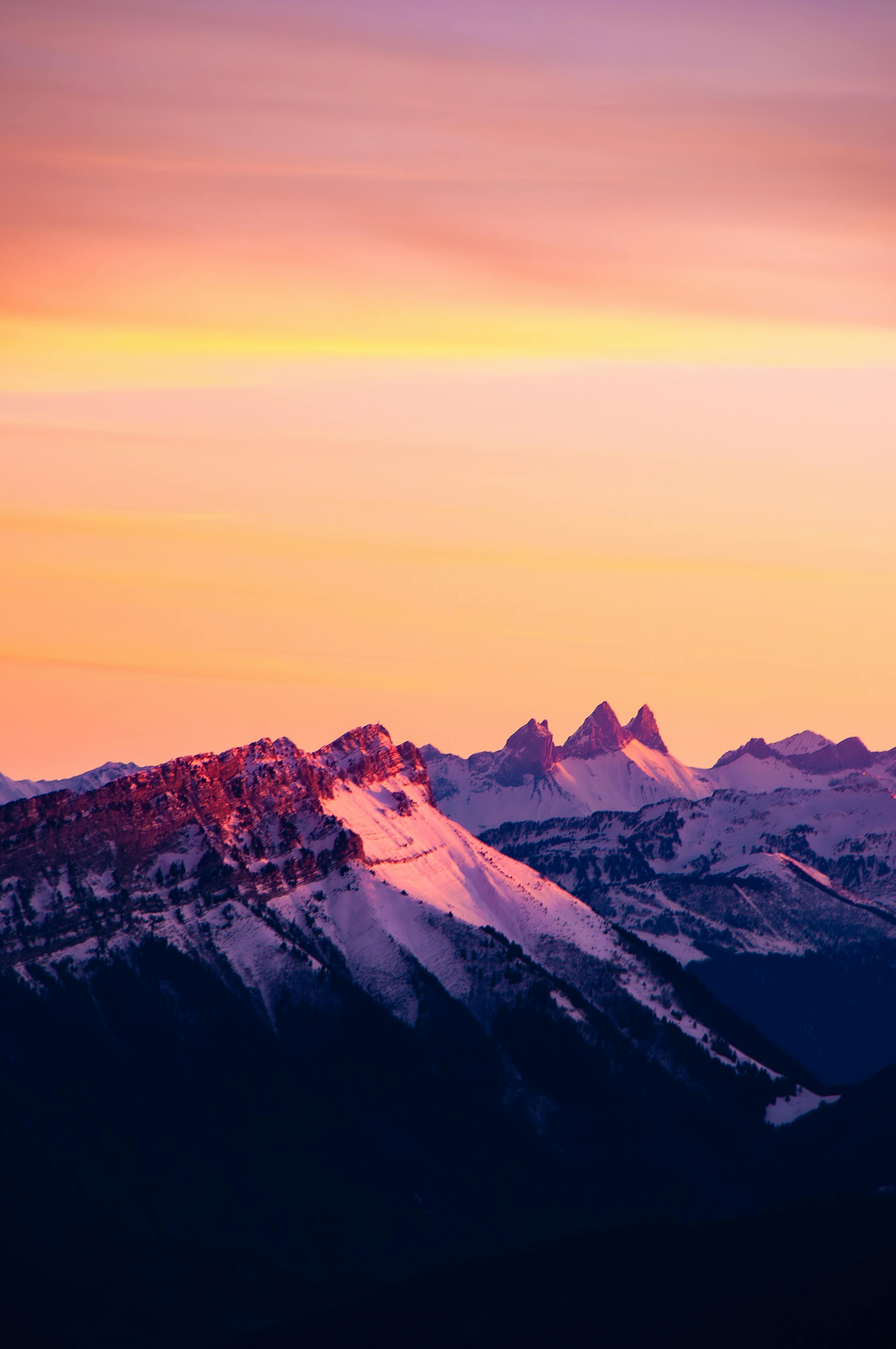 Mountains at sunset by Nathan Vaganay