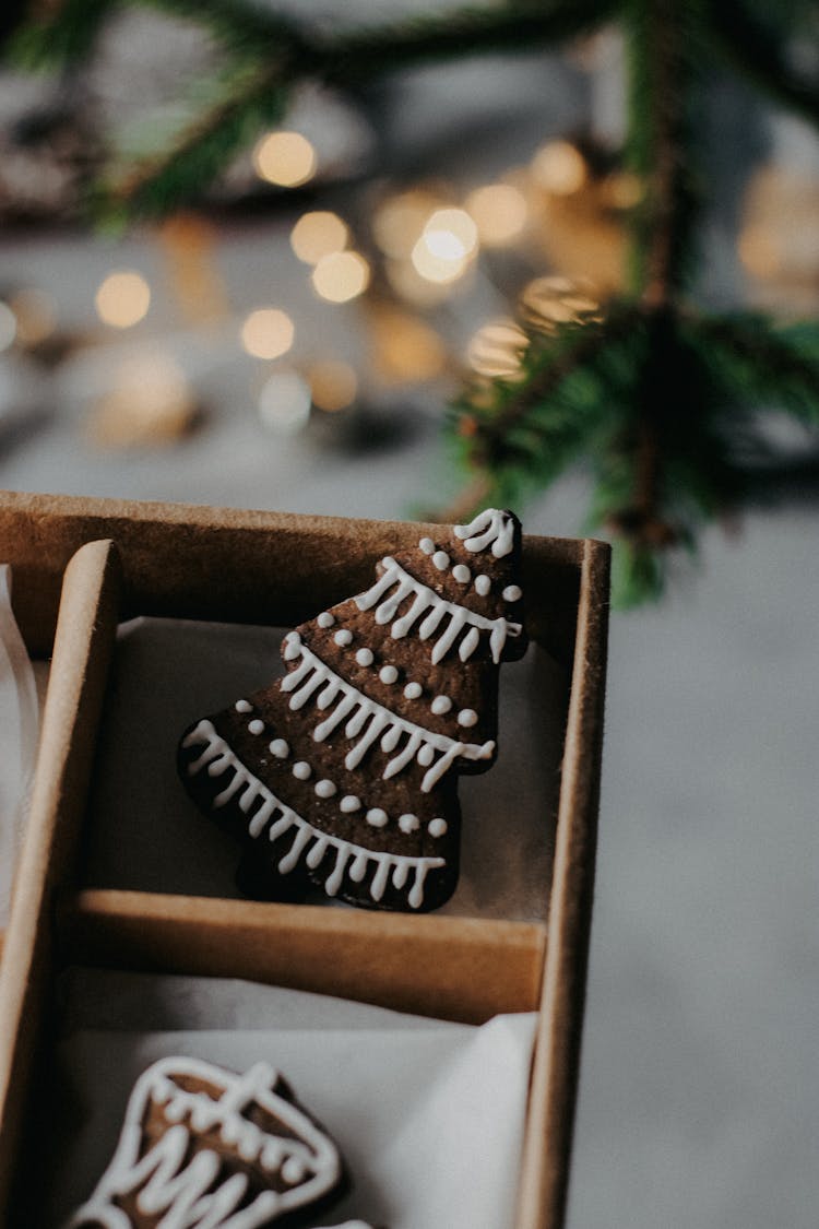 Gingerbread Cookie In Christmas Tree Shape