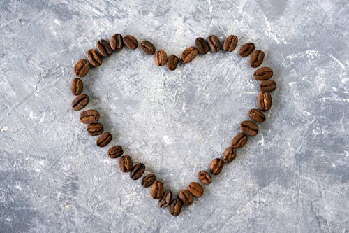 Heart Shape of Coffee Beans