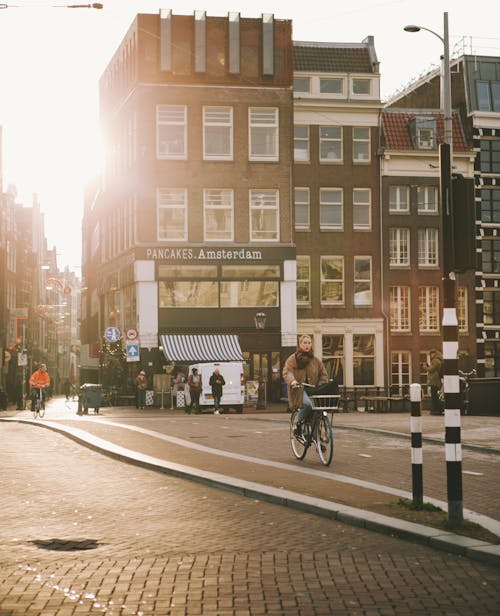 アムステルダム, オランダ, サイクリストの無料の写真素材