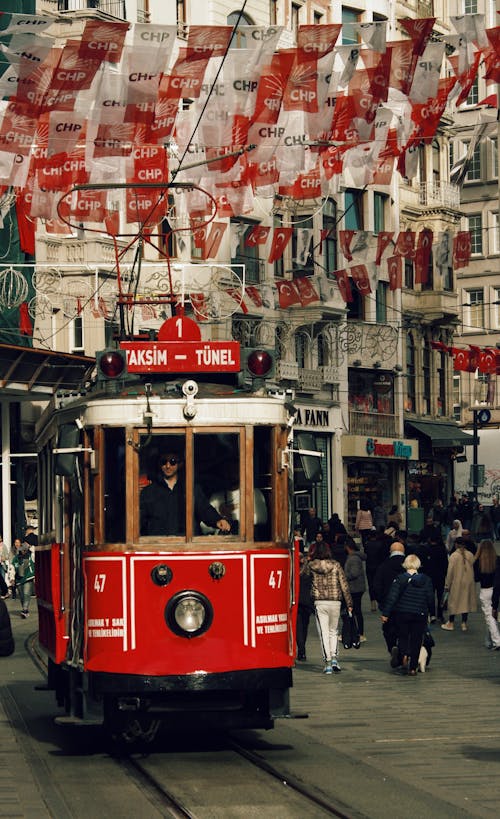 A Tram on the Street, Istanbul, Turkey