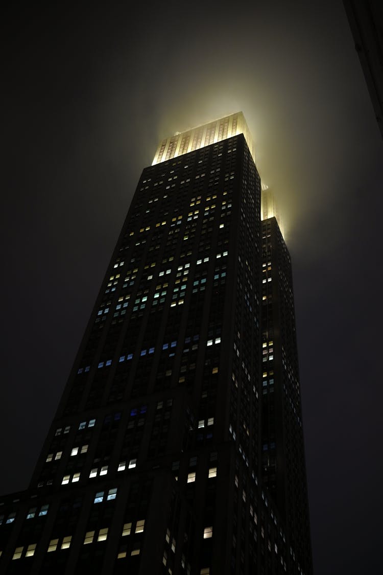 Skyscraper In New York At Night