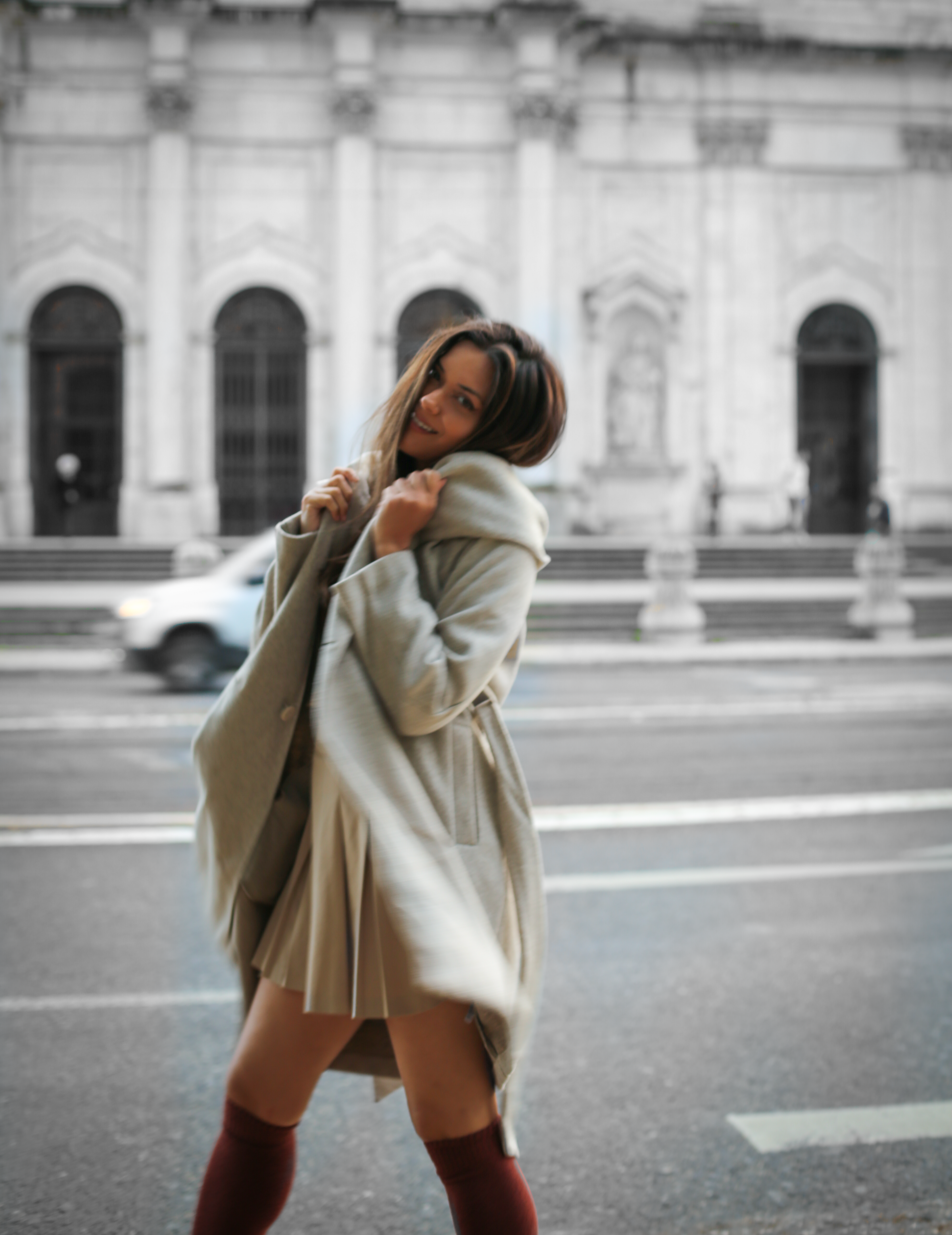Fashionable Woman Posing on the Street in City · Free Stock Photo