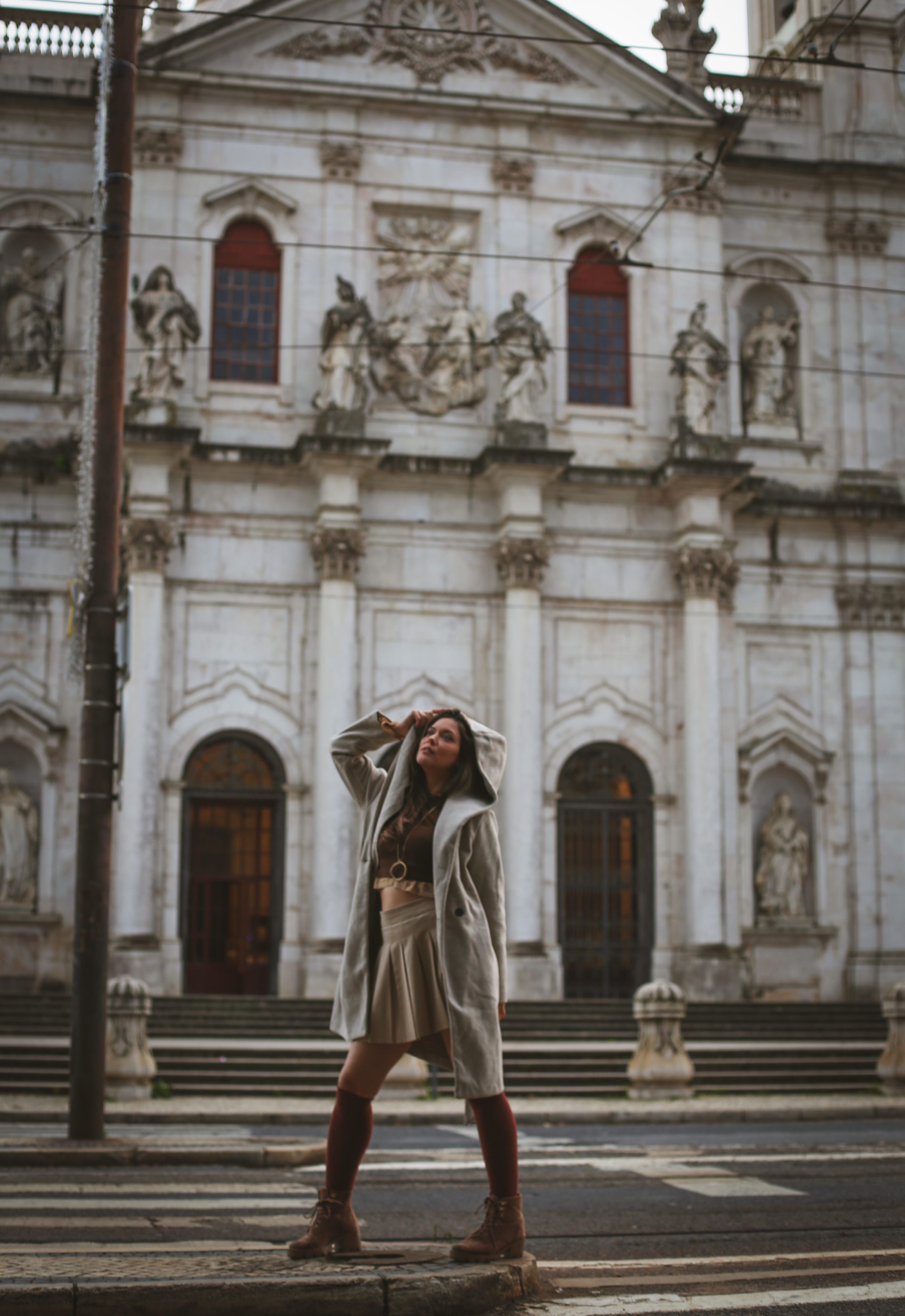 Fashionable Woman Posing on the Street in City · Free Stock Photo
