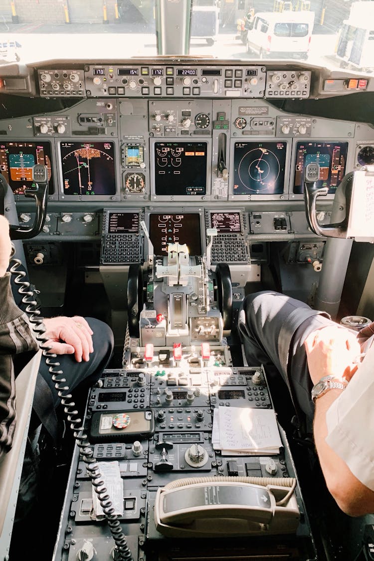 Cockpit In A Plane