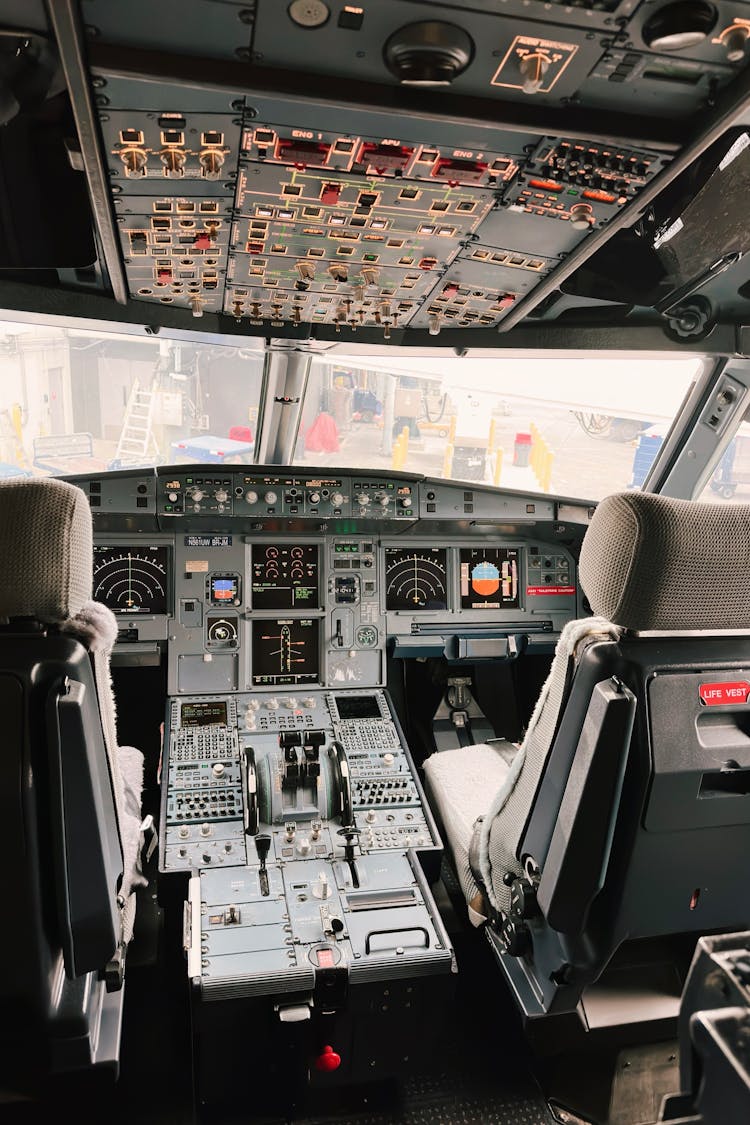 Cockpit In A Plane