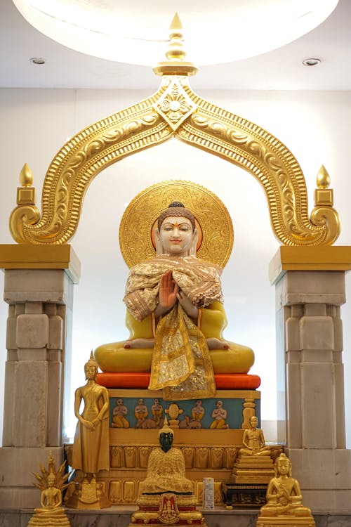 Buddha Statue in the Hindu Dev Mandir Temple of Bangkok