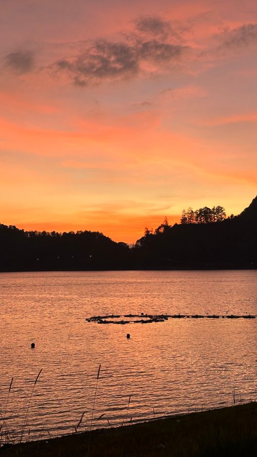 Free lake sunset Stock Photo