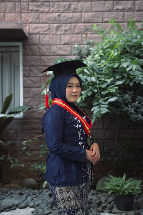 Young Woman in a Graduation Hat 