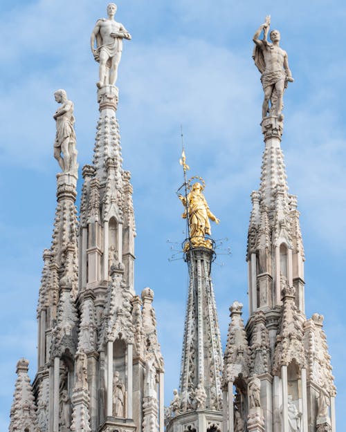Towers of the Cathedral in Milan, Italy