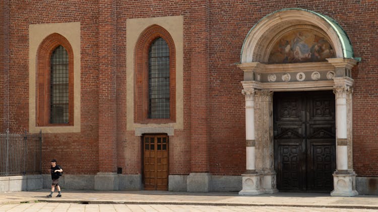 Entrance To The Santa Maria Presso San Satiro Church, Milan, Italy