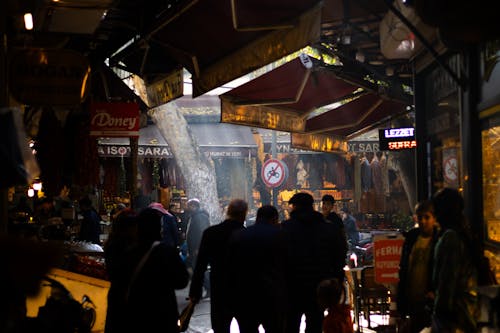 Crowd on a Bazaar in India 