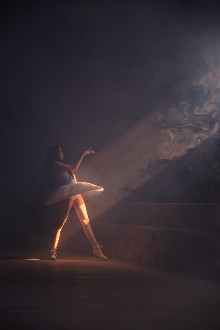 Ballerina Dancing In Light