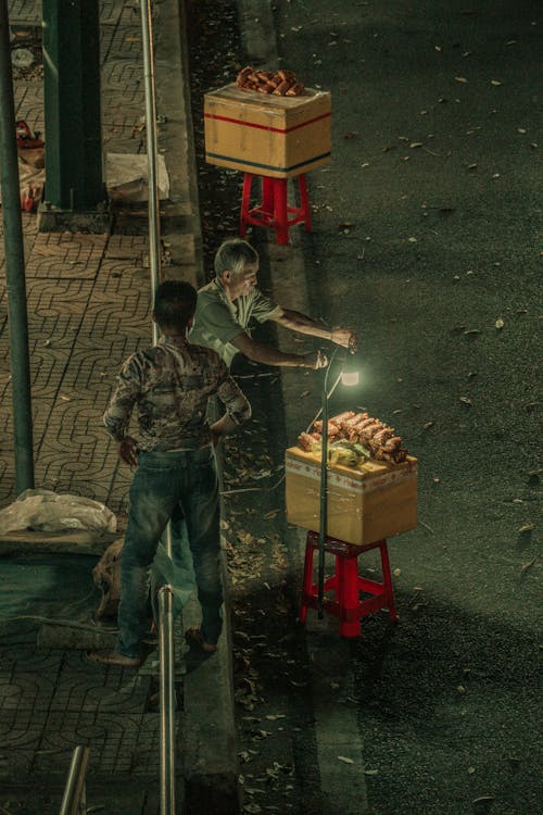 Street Vendors at Night