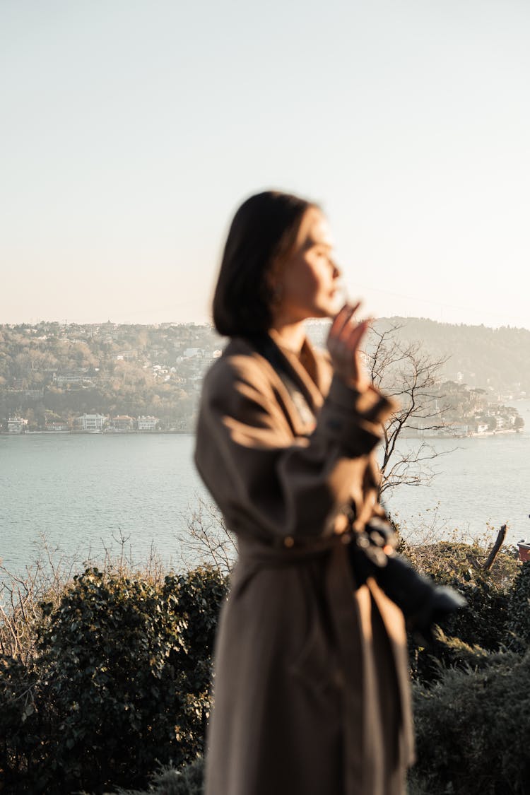 Woman Looking At View