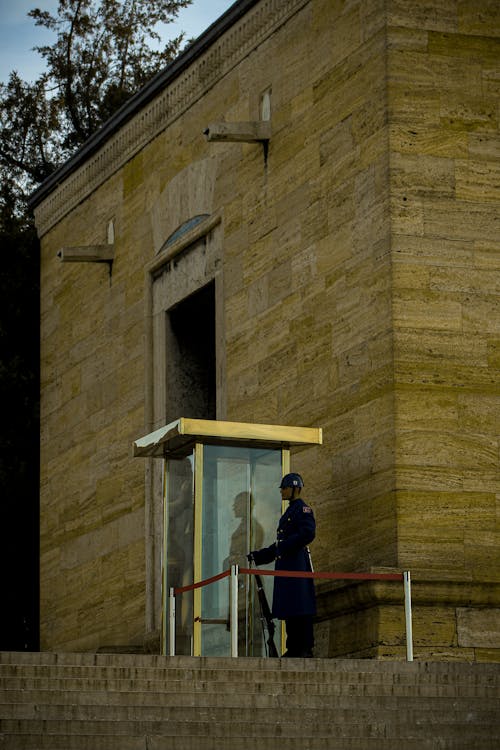 Honor Guard in Front of the Mausoleum in the Anitkabir Complex