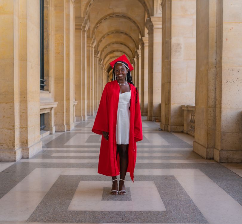 Woman in a Red Graduation Dress Free Stock Photo Woman in a Red Graduation Dress Free Stock Photo