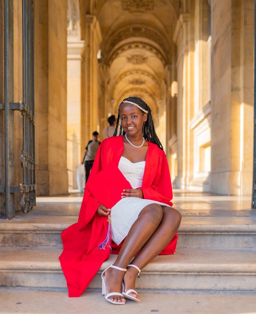 Woman in a Red Graduation Dress Free Stock Photo Woman in a Red Graduation Dress Free Stock Photo