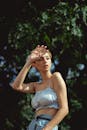 Woman Wearing Crop Top