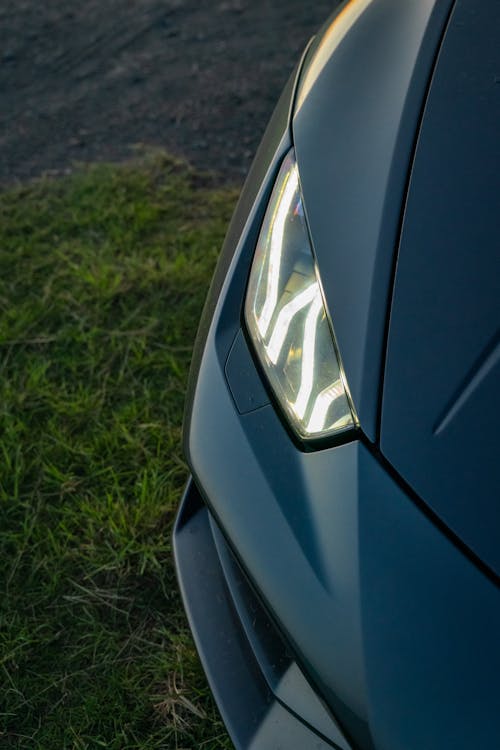 Close-up of a Lamborghini Huracan Headlight 