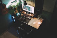 Home Office with Fish Bowl