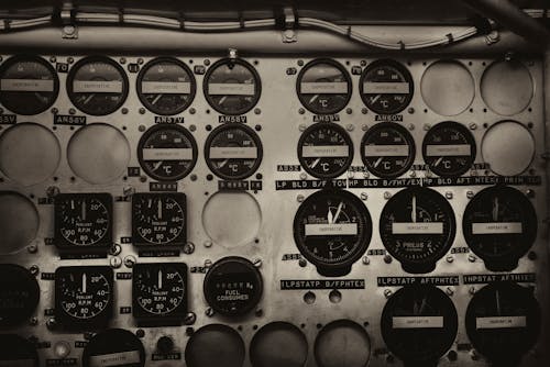Airplane Panel with Controls