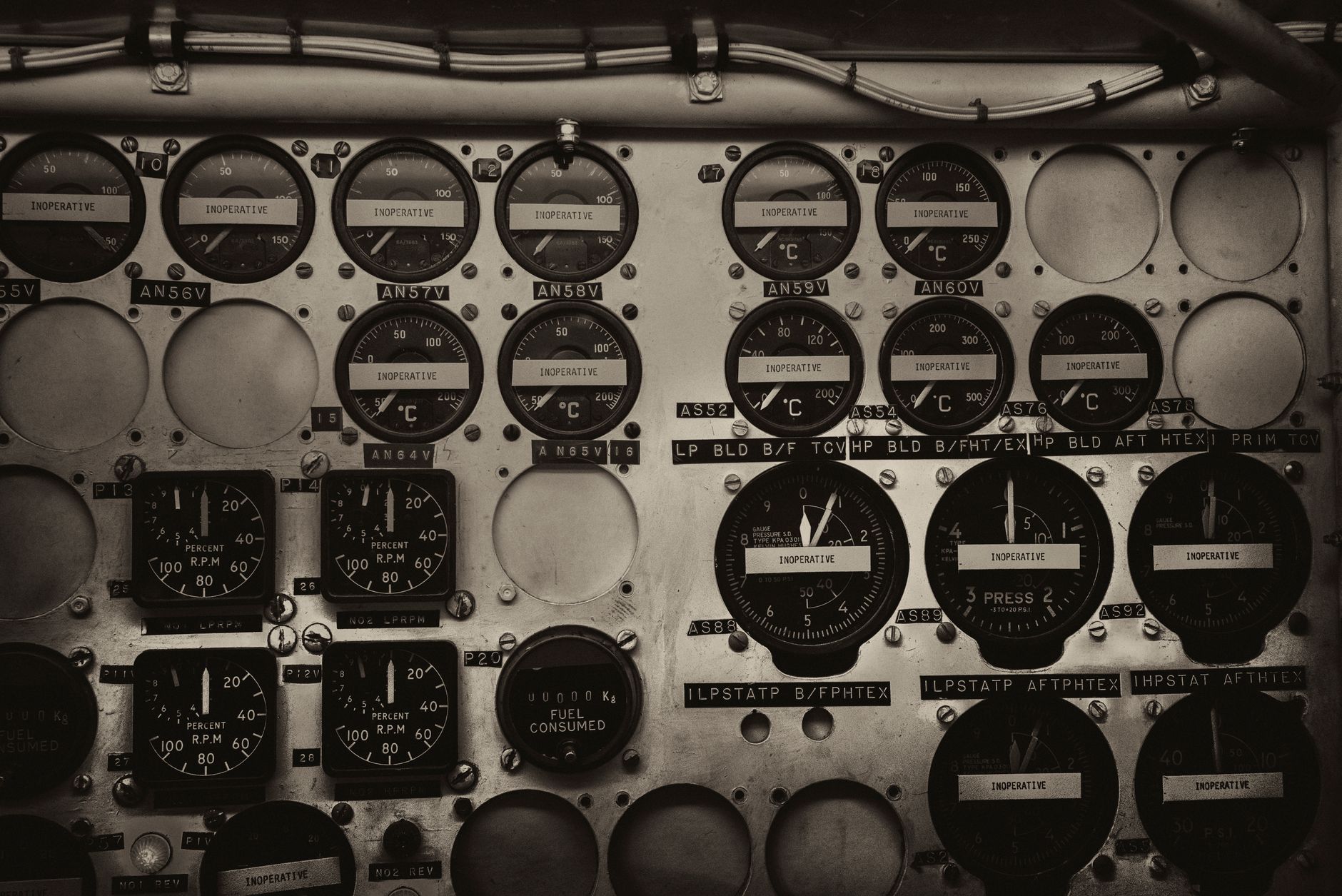 Airplane Panel with Controls