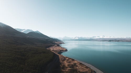 Scenic View of a Mountain Lake 