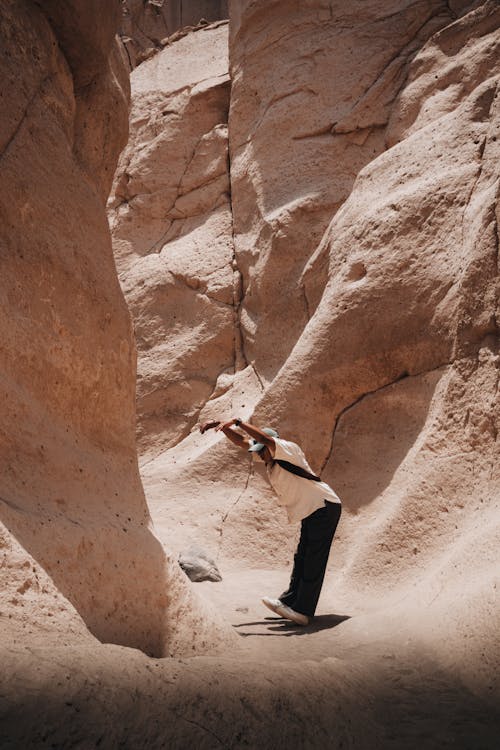 Man Posing in Canyon