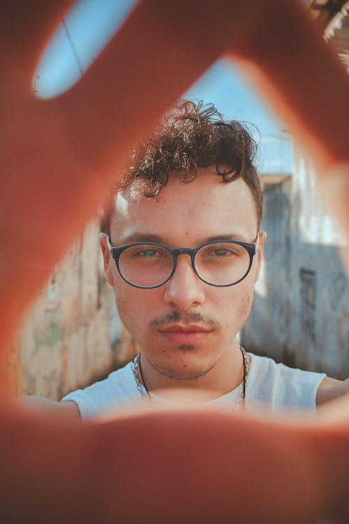 Free Man Wearing Eyeglasses Stock Photo