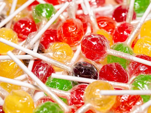 Close up of Colorful Lollipops