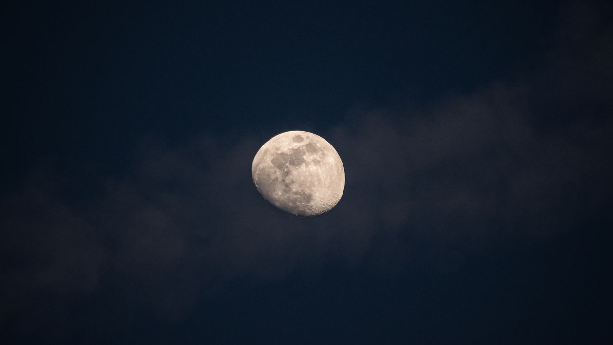 Bright Moon in Night Sky · Free Stock Photo