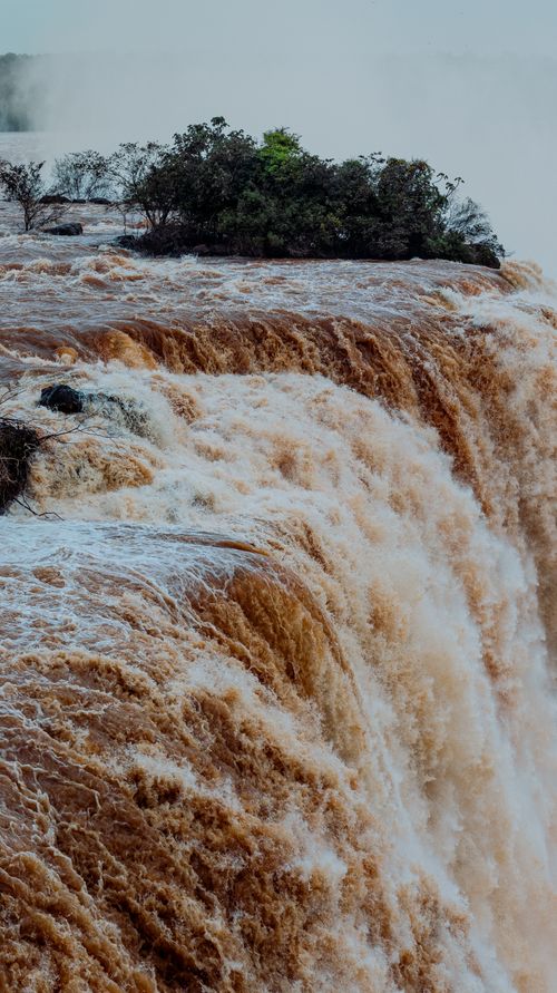 Free Powerful and breathtaking view of Iguazu Falls cascading in Misiones, Argentina. Stock Photo