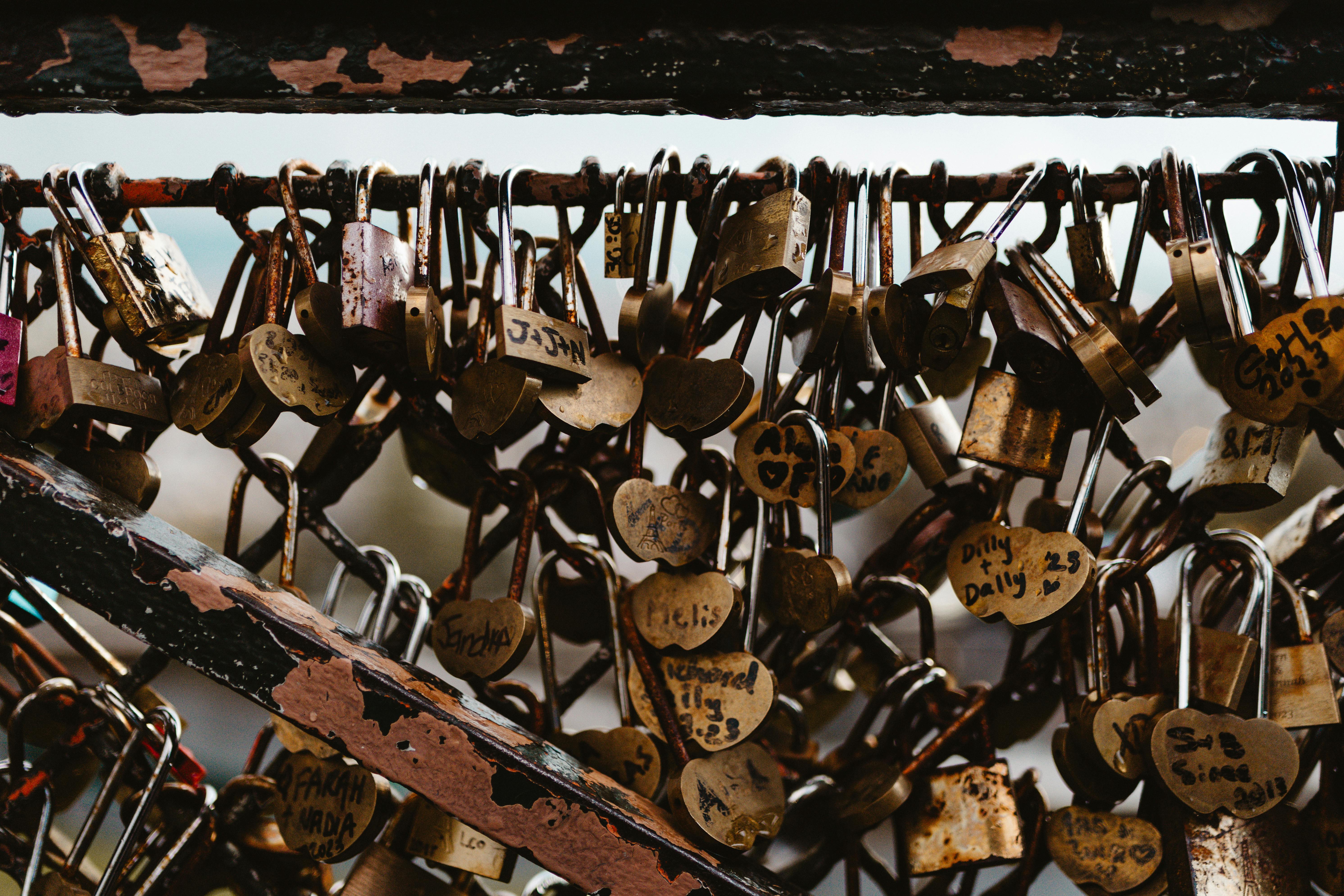 Padlocks on a Bridge · Free Stock Photo