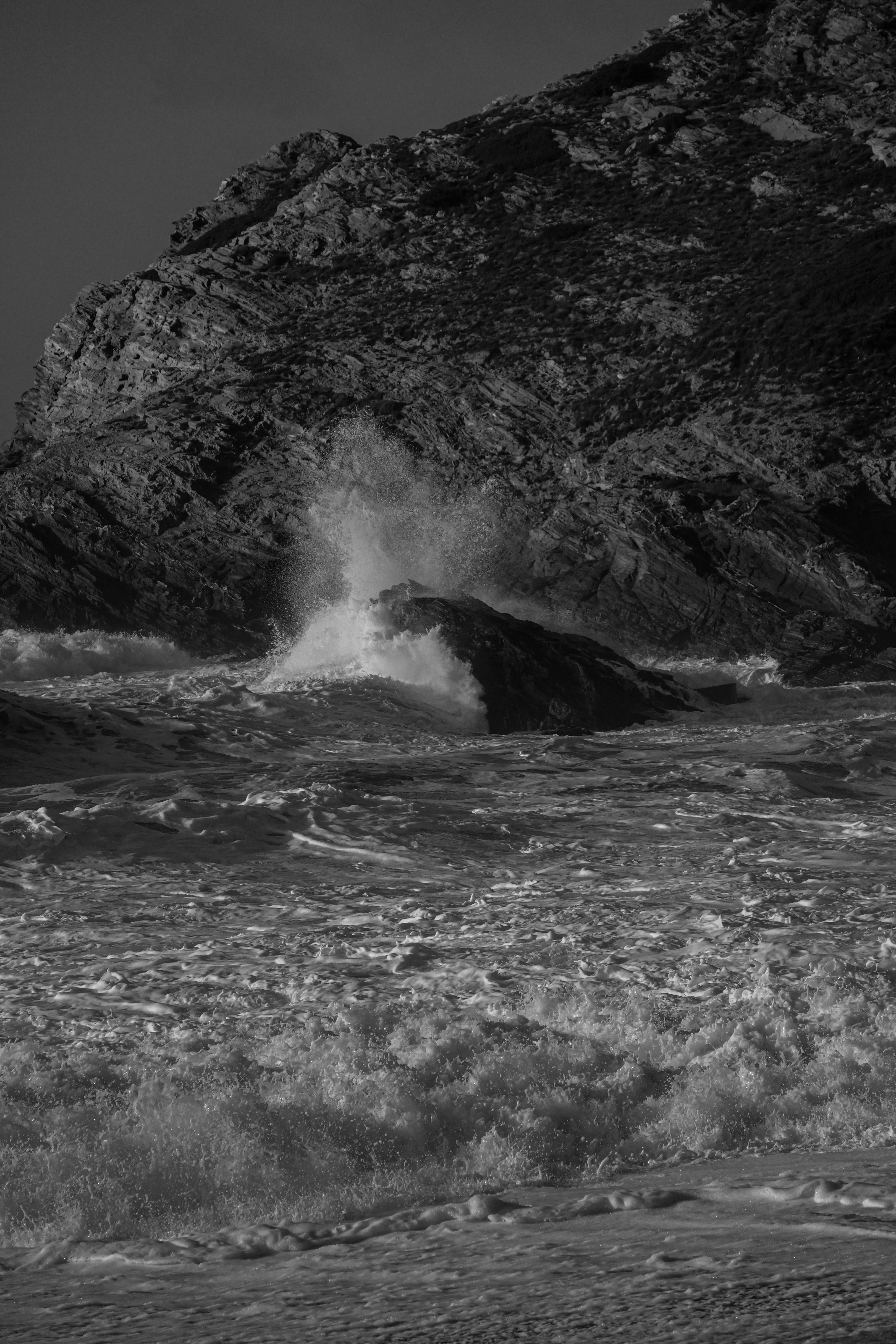 Ocean Crashing on Rocky Shore · Free Stock Photo
