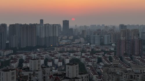 açık hava, akşam karanlığı, apartman içeren Ücretsiz stok fotoğraf