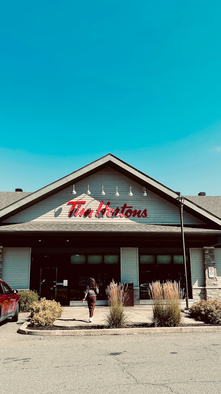 Facade Of A Tim Hortons Restaurant Building 