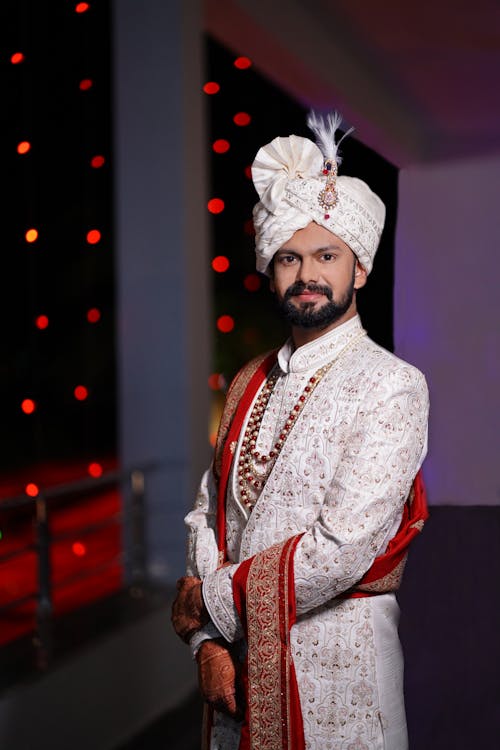 Portrait of Groom in Traditional Clothing