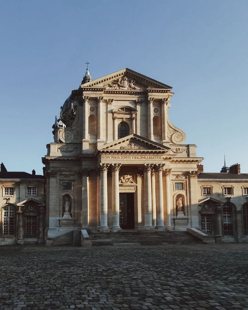 Free Front view of the historic Church of the Val-de-Grâce in Paris during the day. Stock Photo