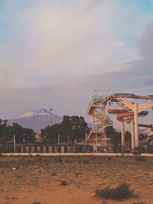 Water Slide in Abandoned Funfair