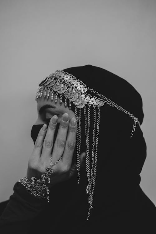 Model in a Black Niqab