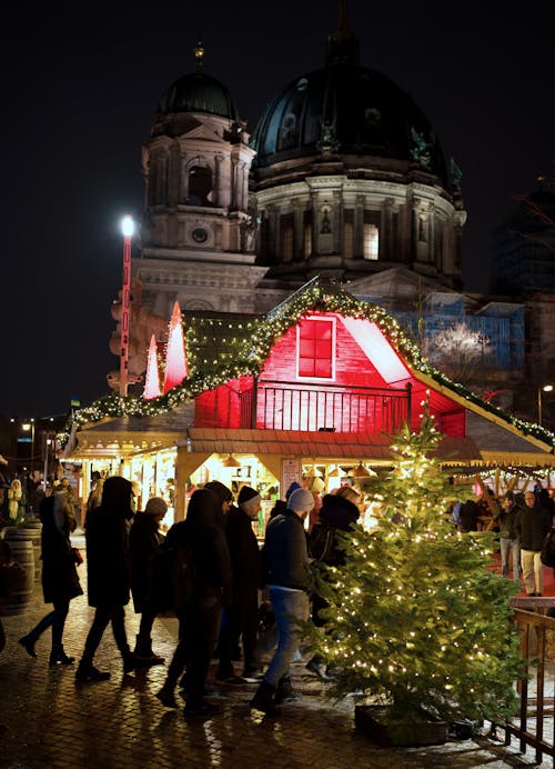 Foto d'estoc gratuïta de arbre de Nadal, berlín, gent